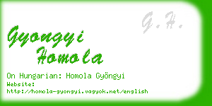 gyongyi homola business card