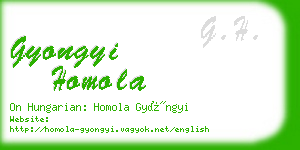 gyongyi homola business card